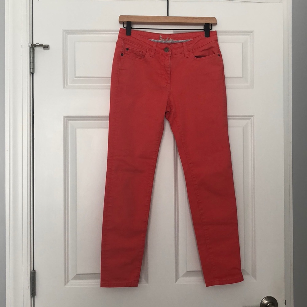 Boden US size 4 orange ankle skimmer jeans